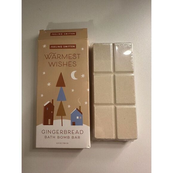 Feeling Smitten Warmest Wishes Gingerbread Bath Bomb Bar NWB - Picture 3 of 3